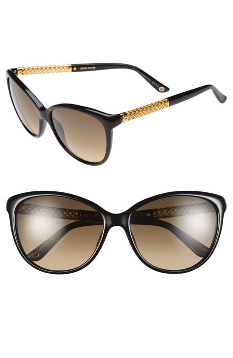 gucci 57mm polarized retro sunglasses|Gucci oversized cat eye sunglasses.